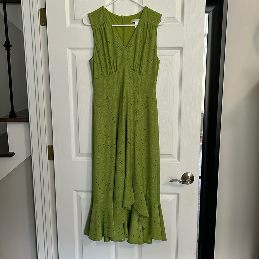 London Times Sleeveless Eyelet Dress